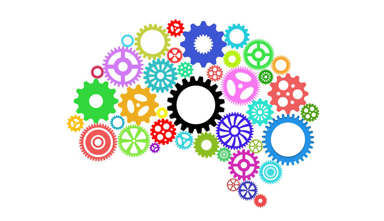 brain with gears